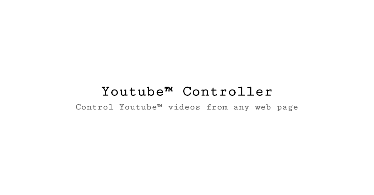 GitHub marounbaydoun/youtubecontrollerextension A chrome