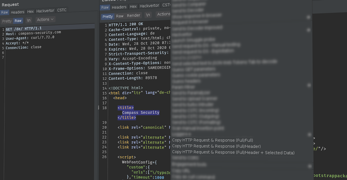 GitHub - CompassSecurity/burp-copy-request-response: Burp extension for ...