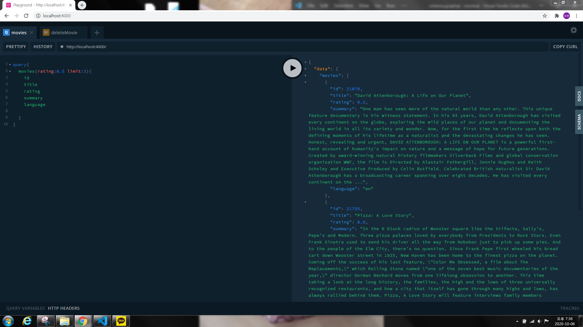 GitHub - lsw6684/MovieQL-Server: GraphQL Server for API