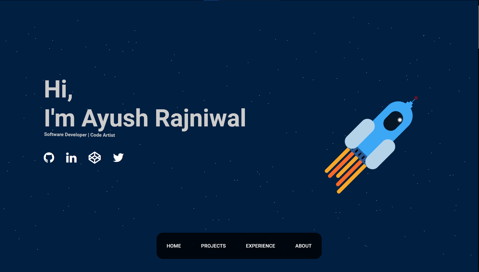 GitHub - Ayush-Rajniwal/Alien-Portfolio: Proceed with caution. No fancy ...
