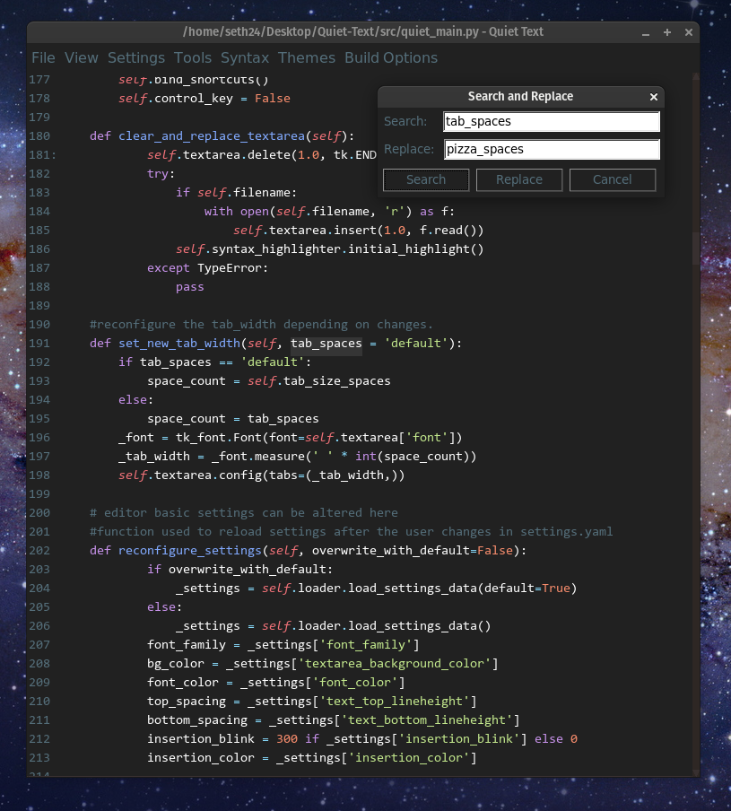 GitHub SethWalkeroo Quiet Text A Simple Python Text Editor For 