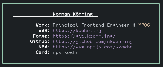 npm-businesscard