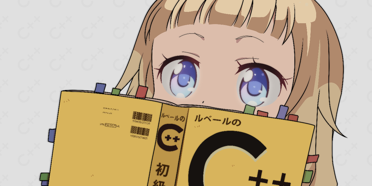 Sakura-san reading C++ book