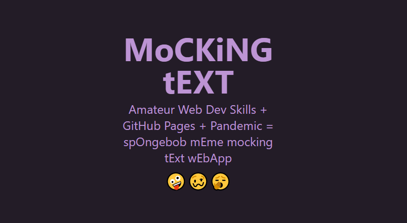 GitHub - denk0403/Mocking-Spongebob: An over the top generator for the  Mocking SpongeBob meme