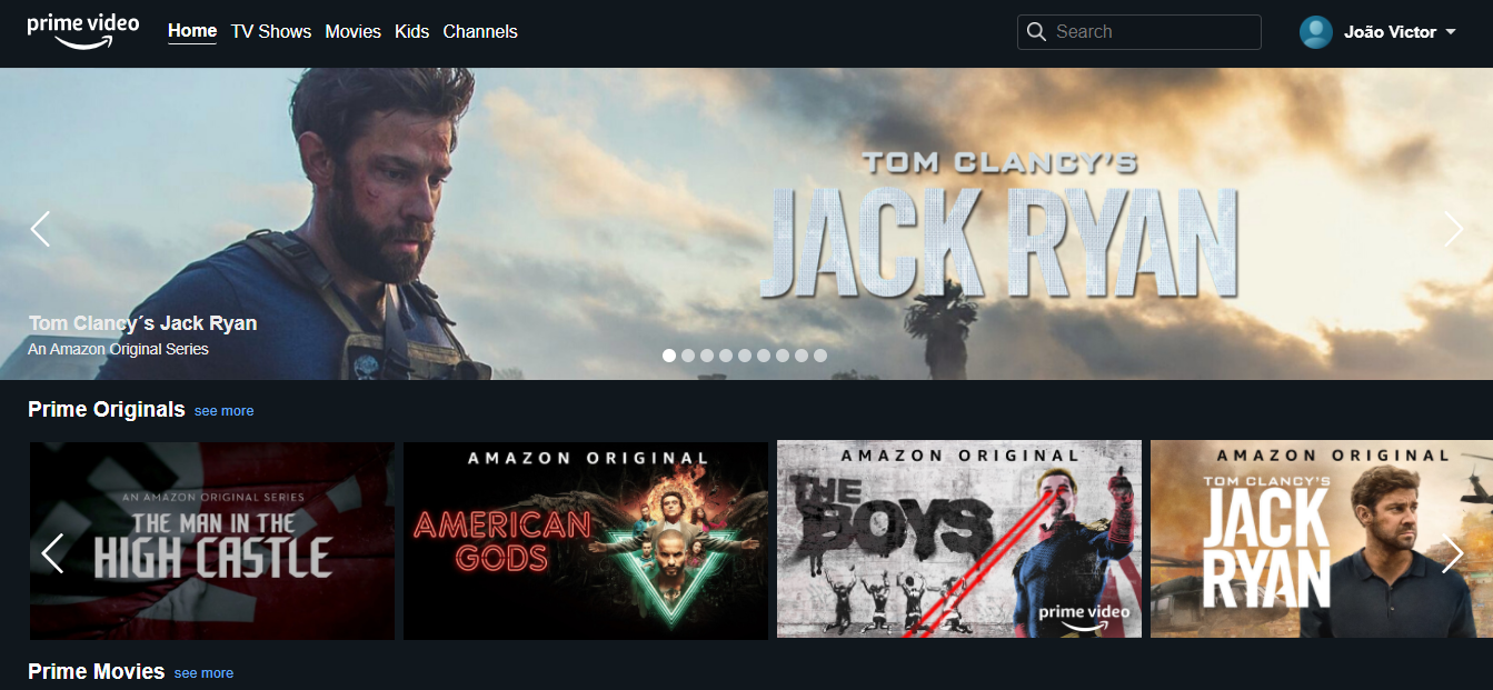 GitHub - Hyper-spec/PrimeVideoClone: My first project done with pure JS ...
