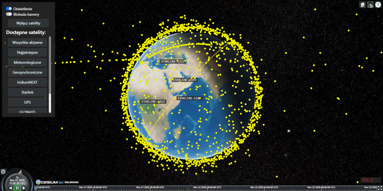 GitHub przemas11/SatTrack Satellite tracker web app