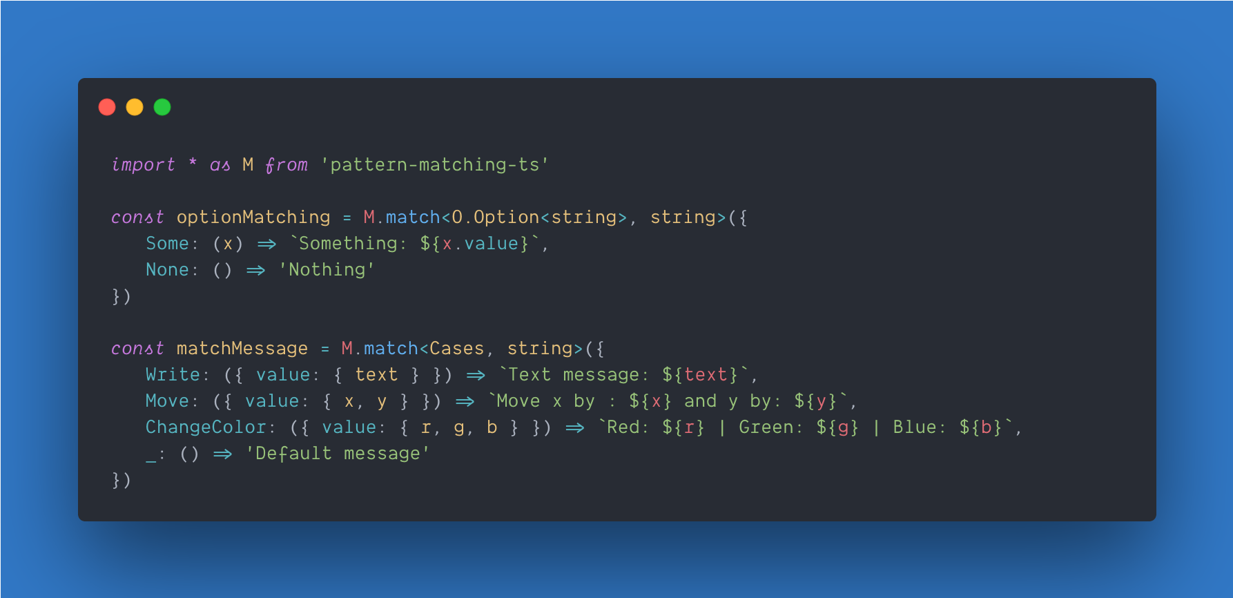 pattern-matching-ts