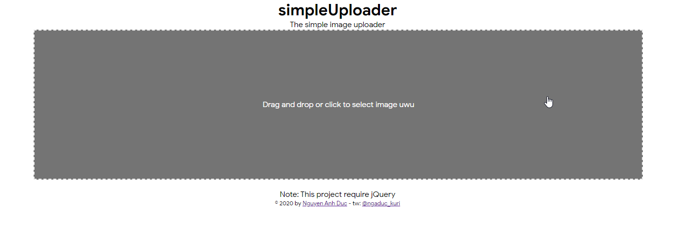 GitHub - ngaduc/simpleUploader: The simple image uploader
