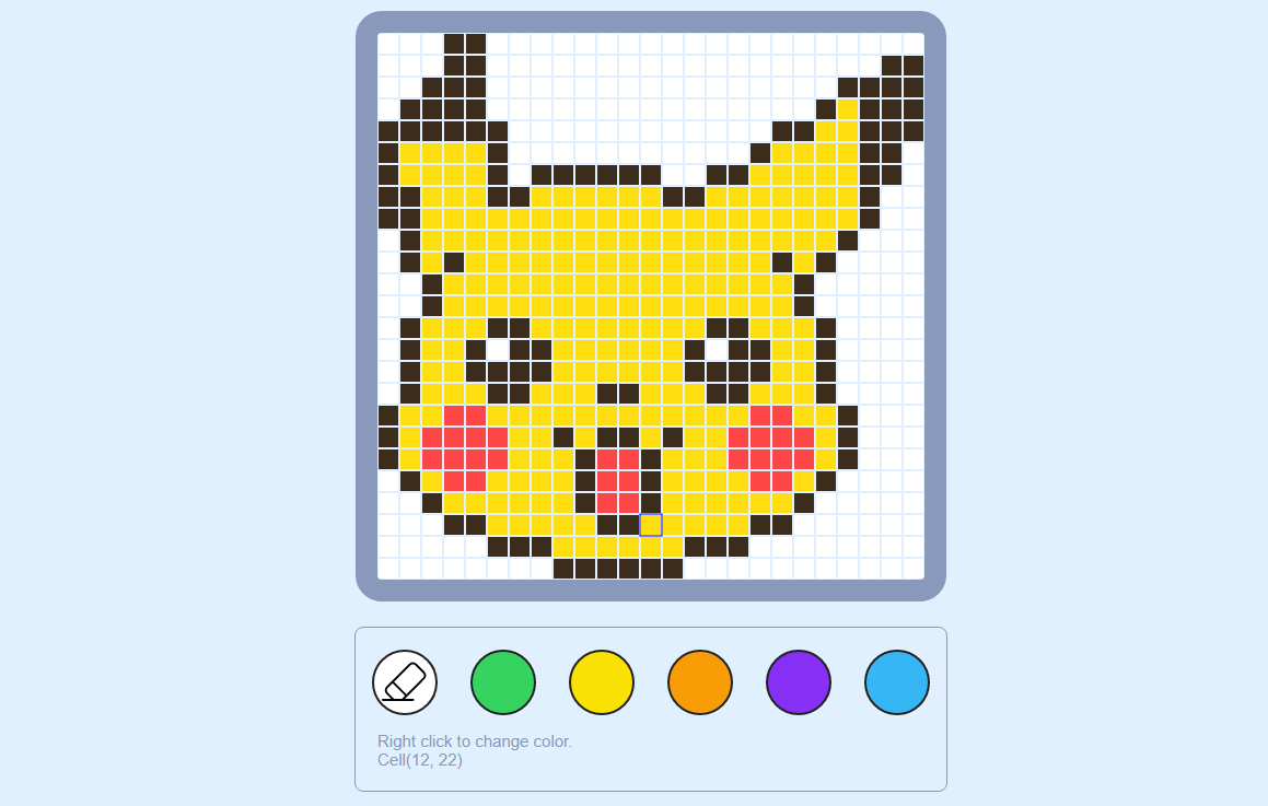 Draw pixel art