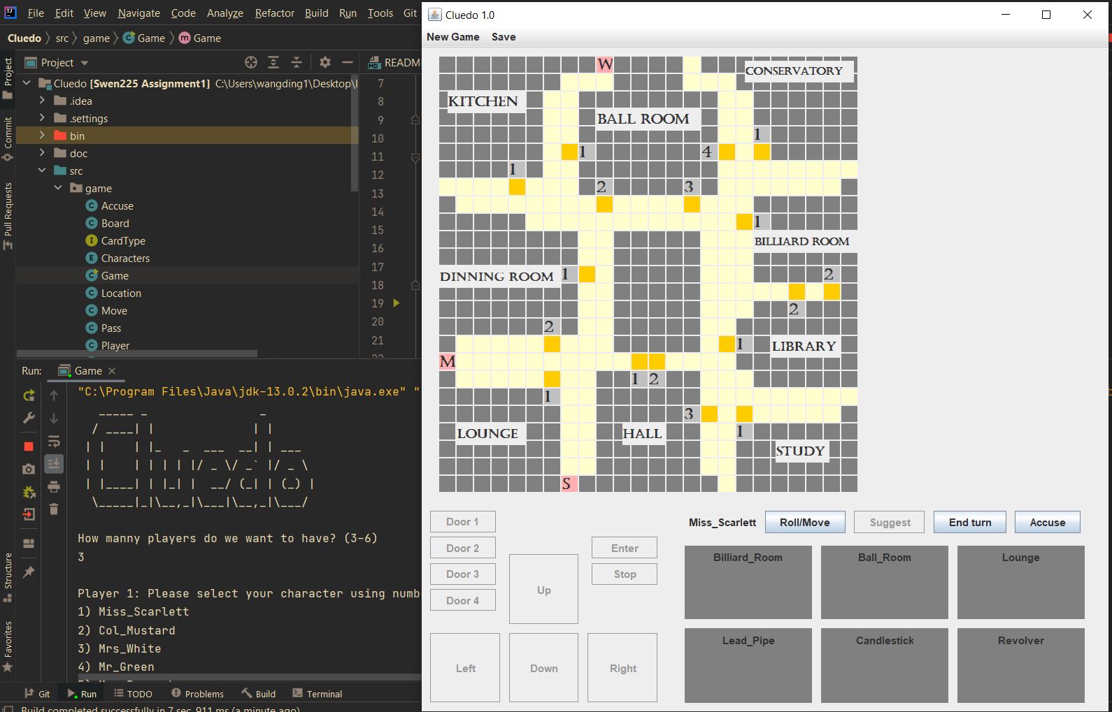 Game Components - step-batch-7/teamTuring-cluedo GitHub Wiki