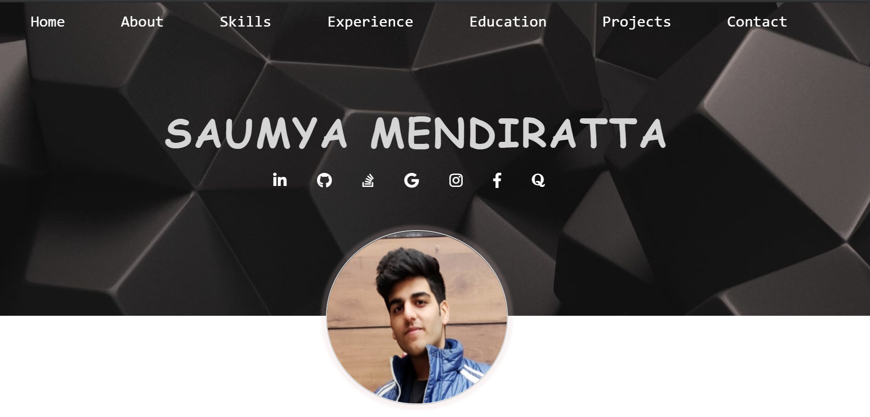 GitHub - saumya-mendiratta/Portfolio-Website: This is my Resume Website
