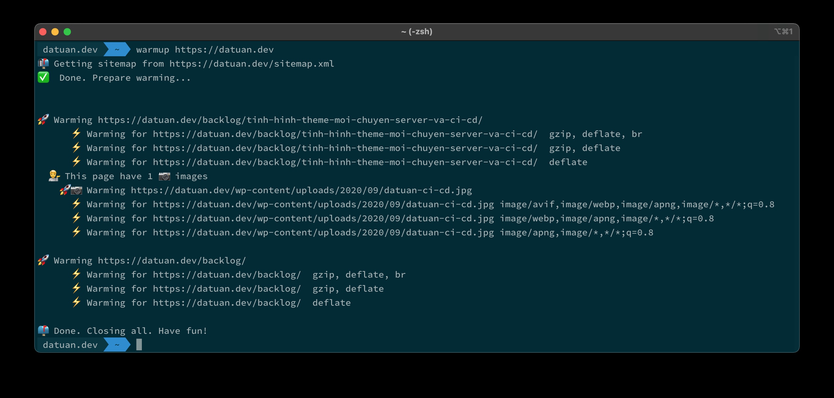 sitemap-warmer