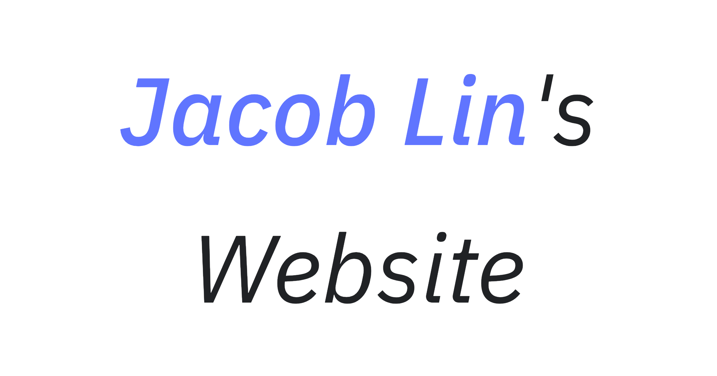 GitHub - JacobLinCool/jacoblincool.github.io: Hello! I am Jacob Lin.
