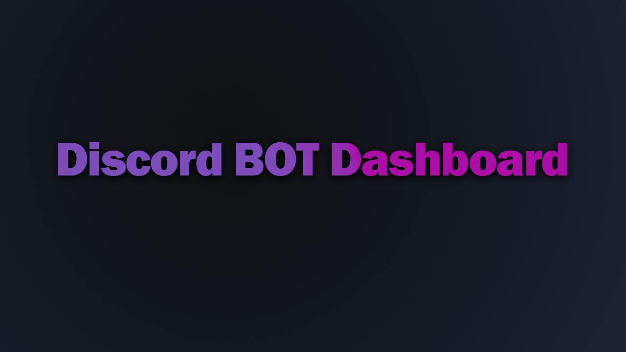 GitHub - yeakoo/Discord-Server-Dashboard: Manage your Discord