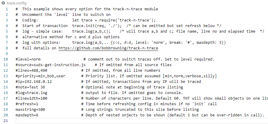 GitHub - bobbrowning/track-n-trace: Debug aid - trace progress through ...