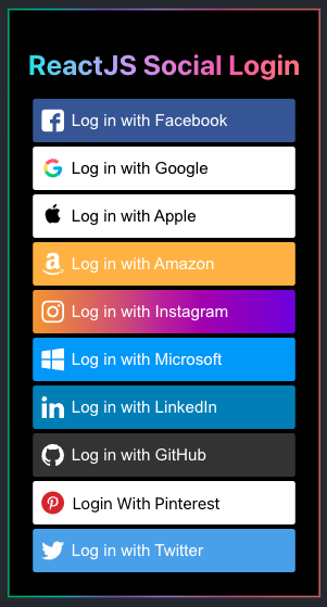 ReactJs-Social-Login