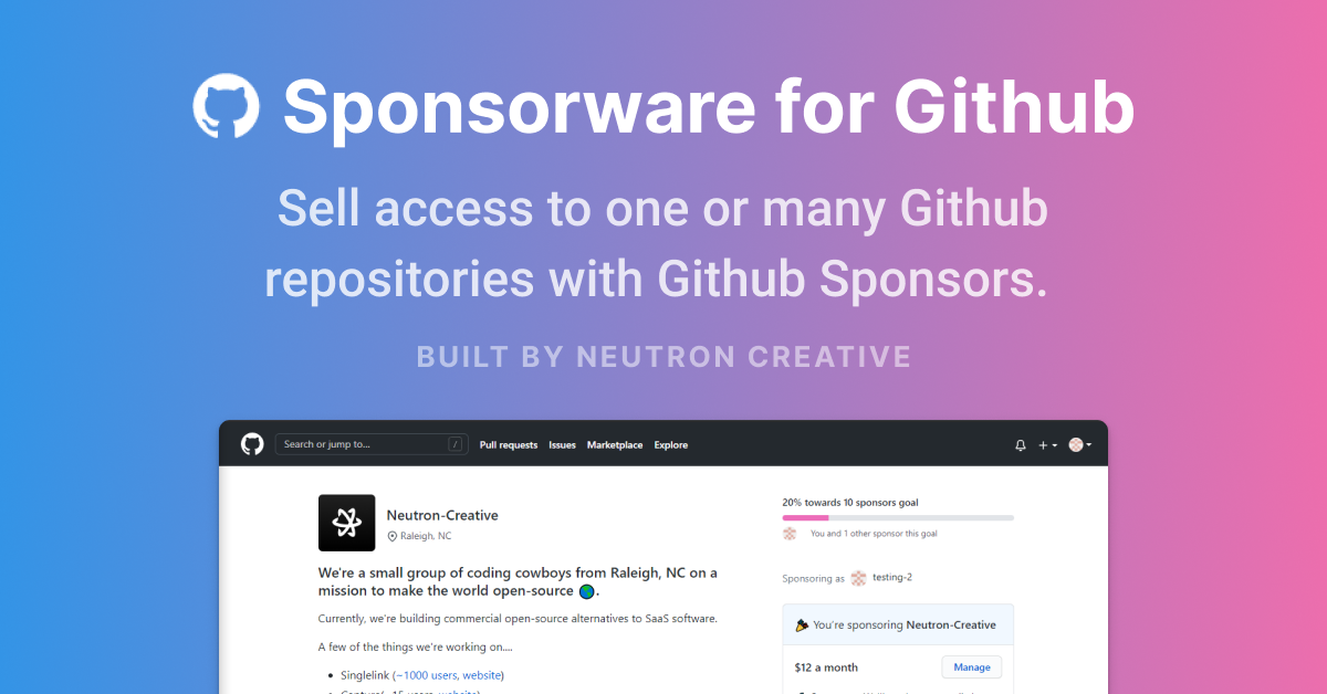 sponsorware-github