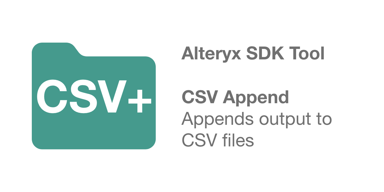 GitHub - bobpeers/Alteryx_SDK_CSVAppend: Alteryx tool to append data to ...