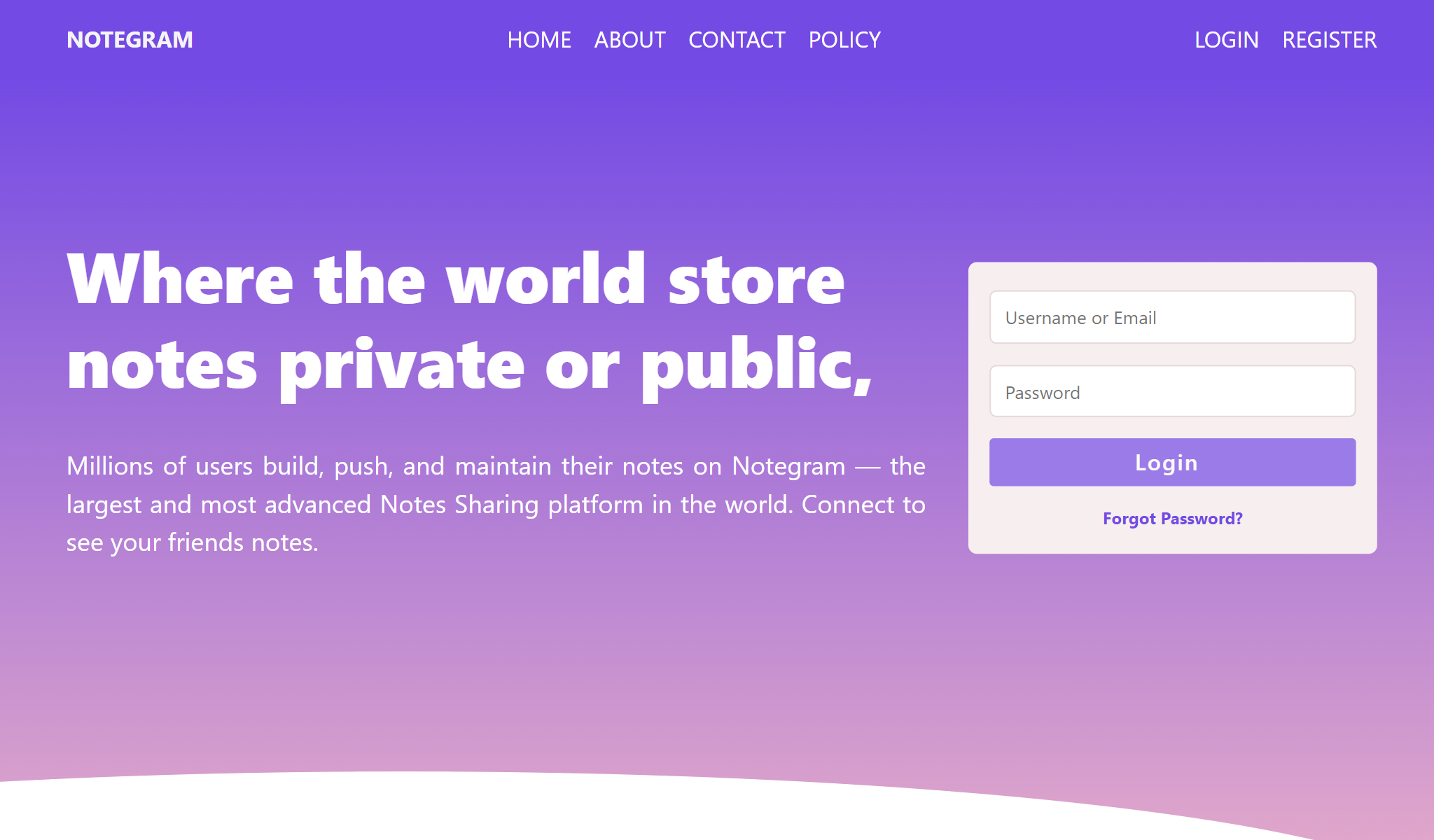 GitHub - itsmdasifraza/notegram-angular-client: Where the world store ...