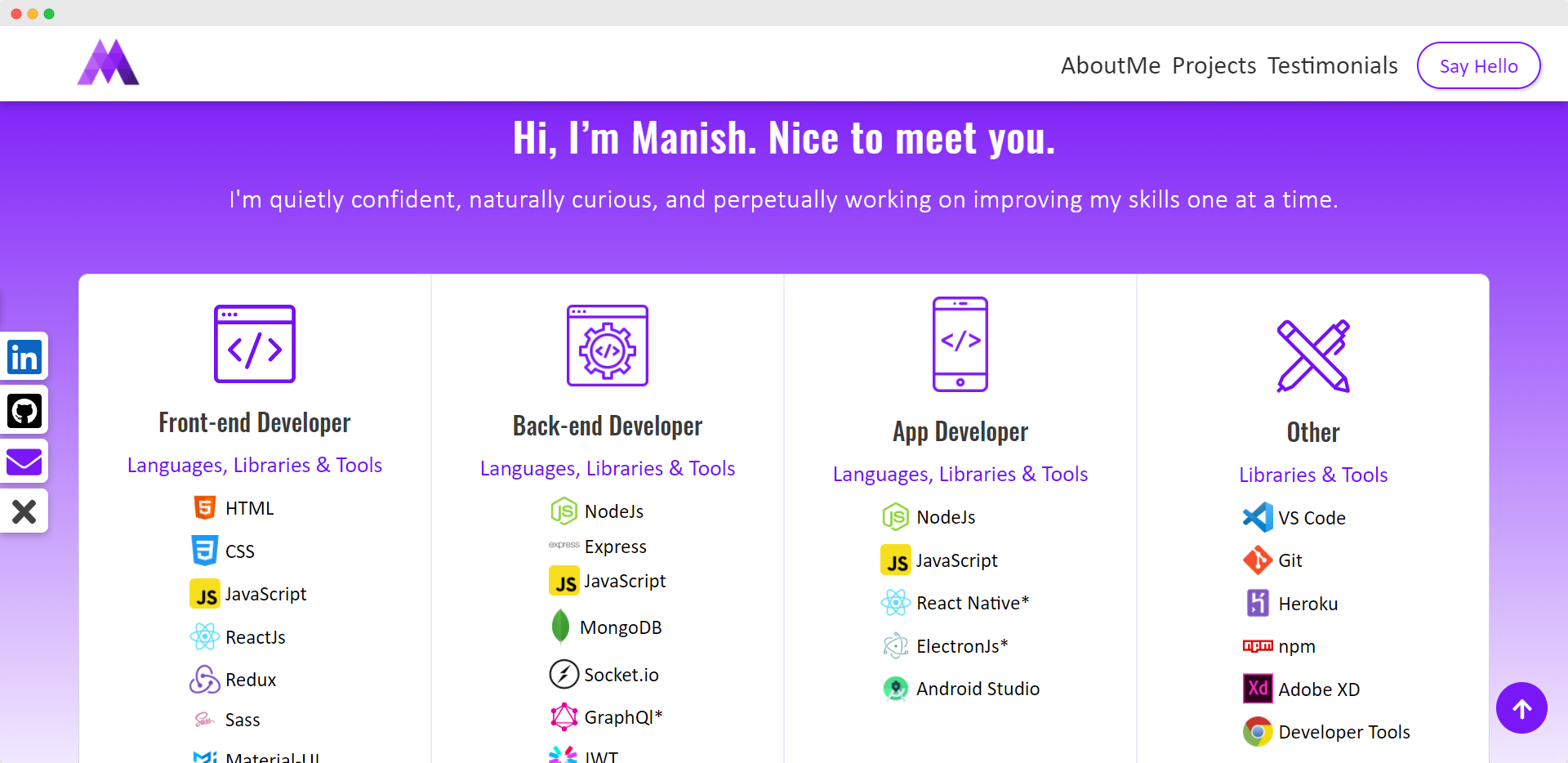 GitHub - manishMandal02/my-portfolio-old: My Portfolio Site | Manish Mandal
