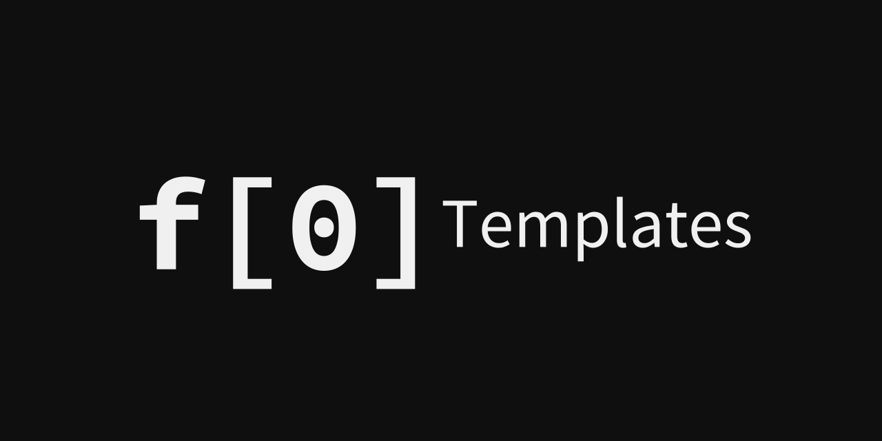 GitHub - Flash0ver/F0.Templates: Item, project and solution templates ...