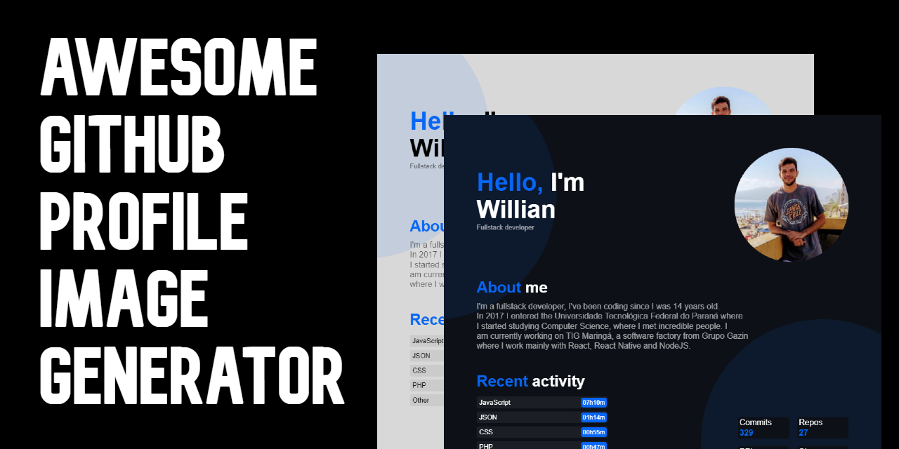GitHub - willianrod/awesome-github-profile: A awesome looking dynamic ...