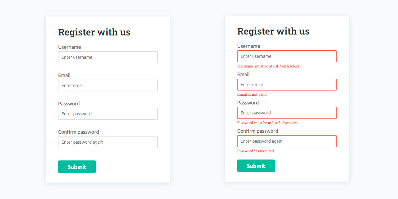 Github Rosgas Validation Form A Client Side Form Validator Built Using Html Scss