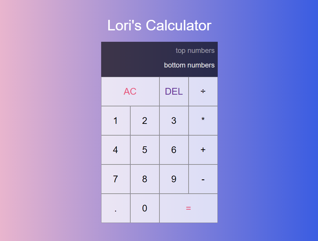 GitHub - loriamarin/loriscalculator: Creating a calculator