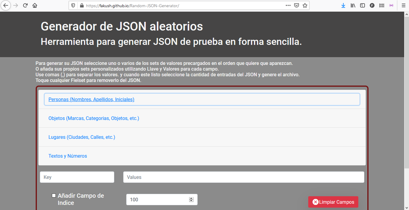GitHub - fakush/Random-JSON-Generator
