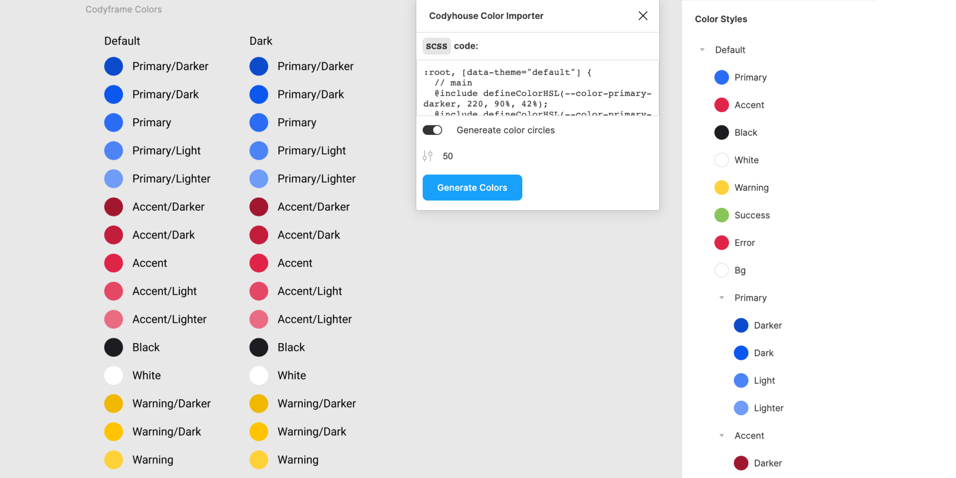 Codyhouse-Figma-Color-Importer