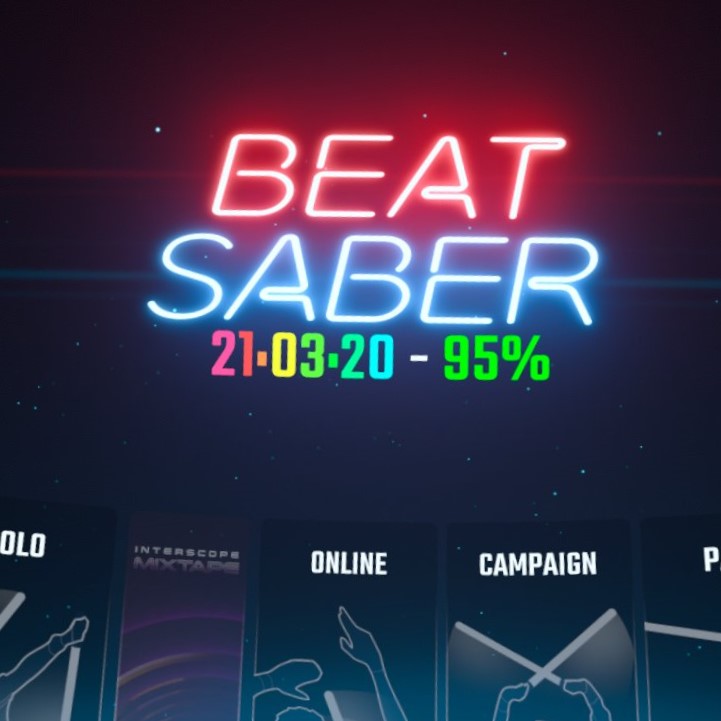 GitHub Quest Beat Saber mod that displays the time in the menus.