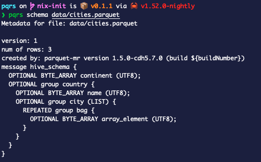 GitHub - manojkarthick/pqrs: Command line tool for inspecting Parquet ...