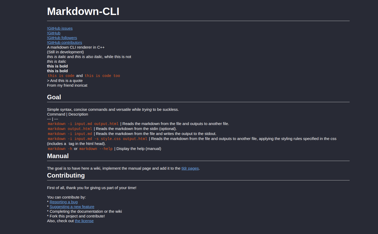 GitHub margual56/MarkdownCLI A markdown CLI parser made in C++