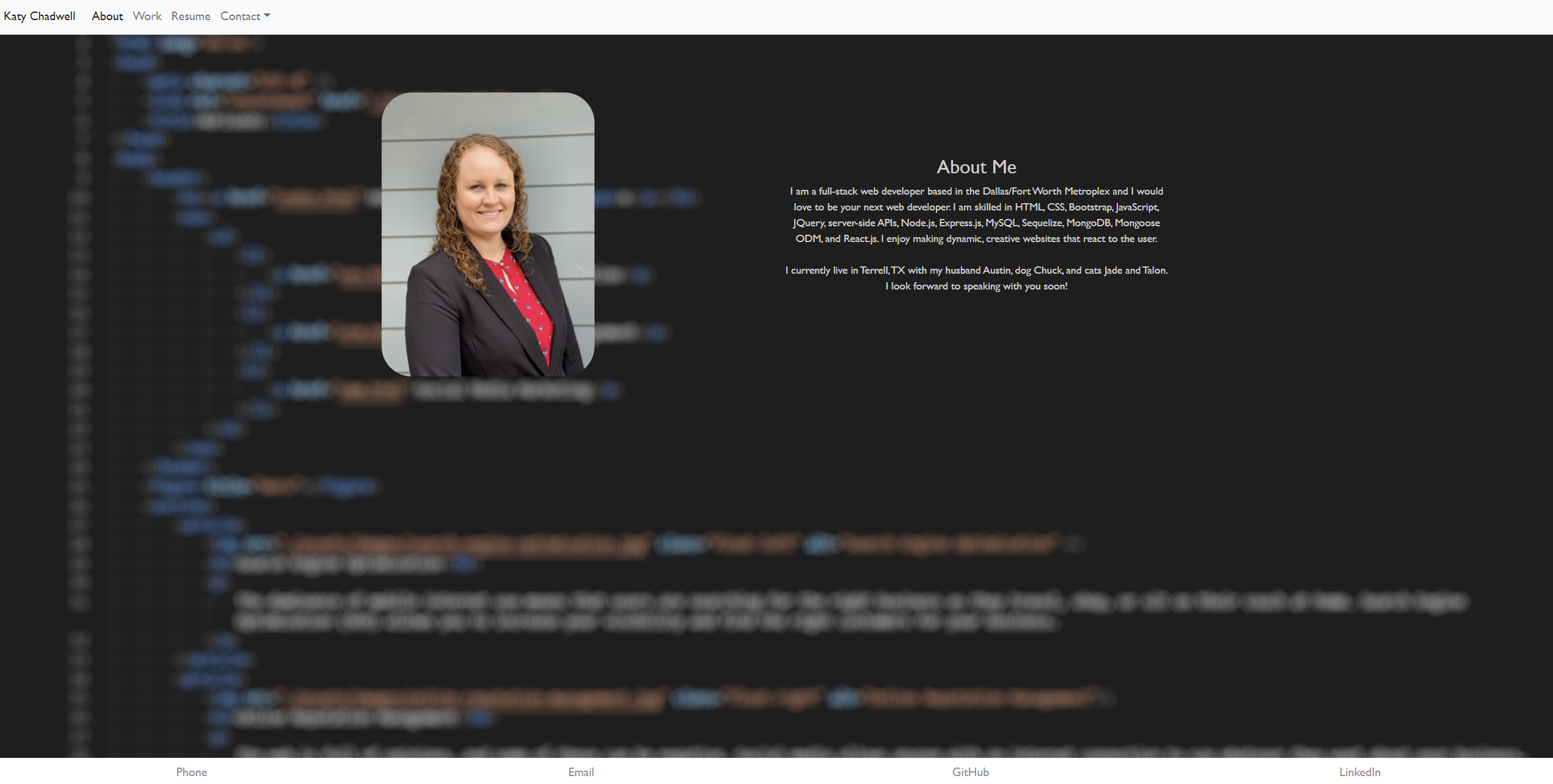 GitHub - klay824/katy-chadwell-portfolio: Web developer portfolio to ...