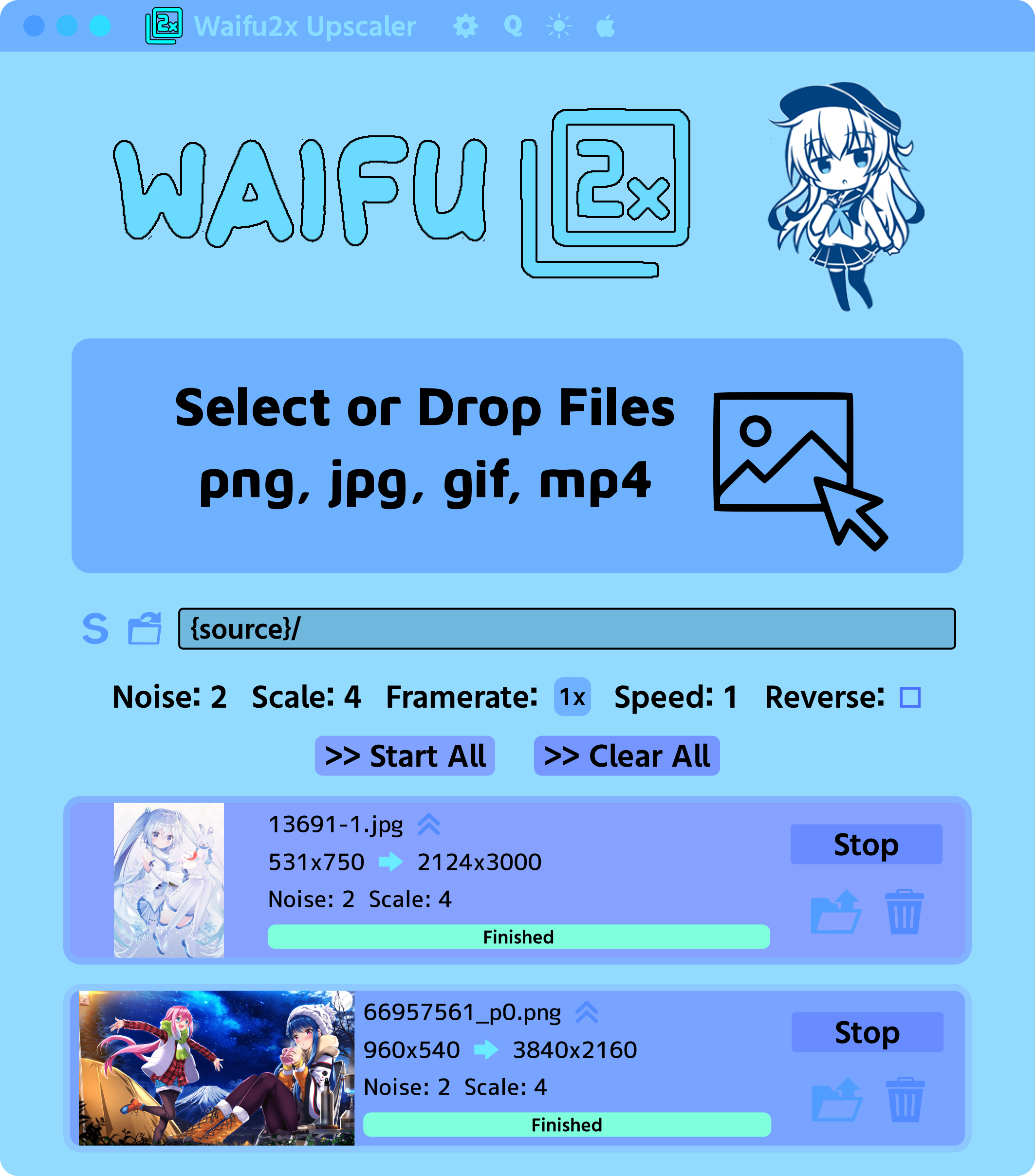 Waifu2x-Upscaler