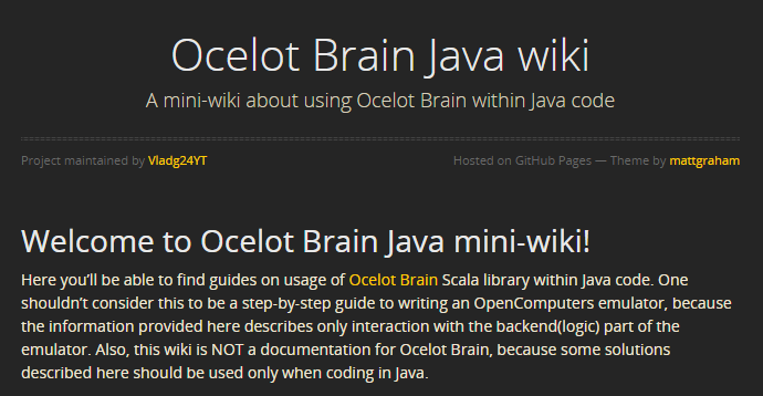 Ocelot-Java-Wiki