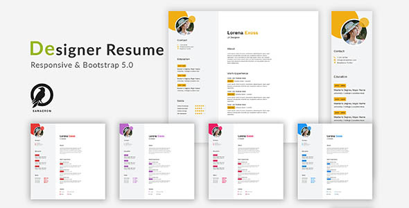 GitHub - cengizilhan/DesignerResumeCV: Designer Resume CV as HTML