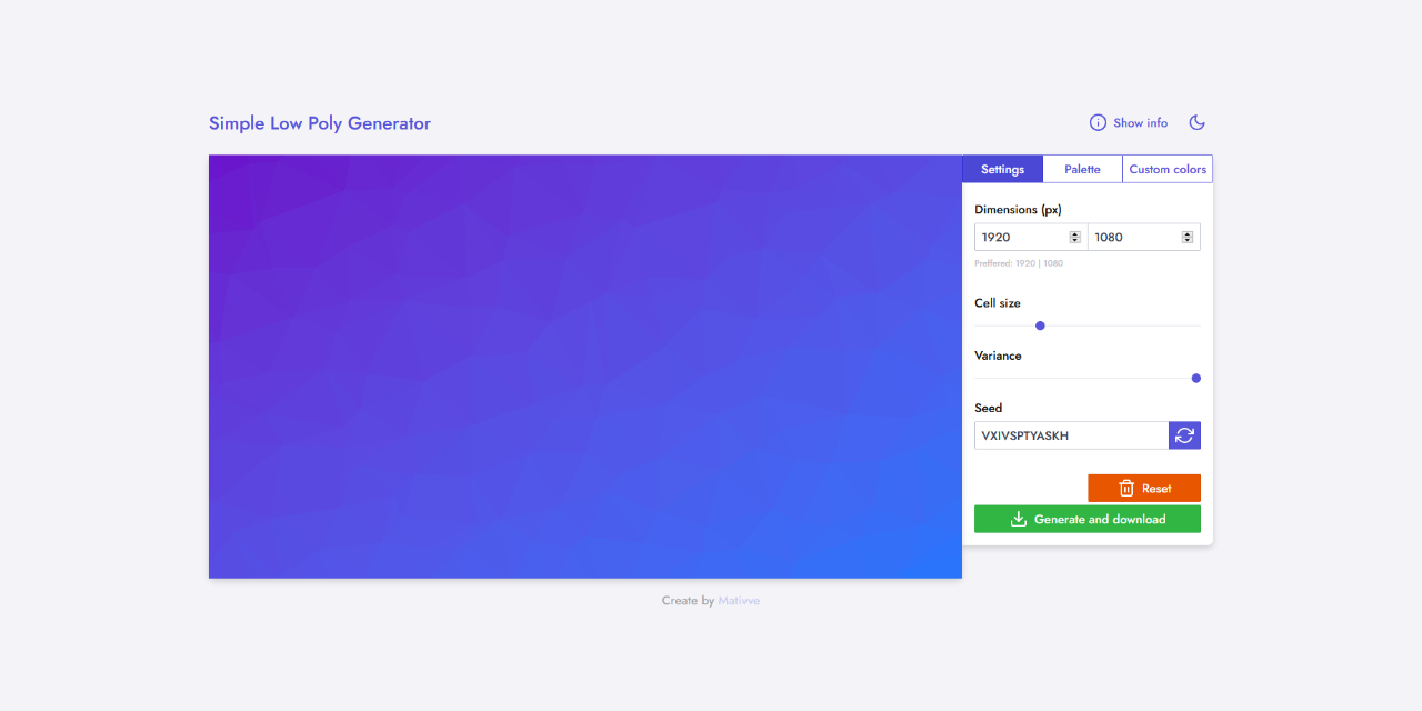 GitHub - Mativve/Simple-Low-Poly-Generator: This app use trianglify ...