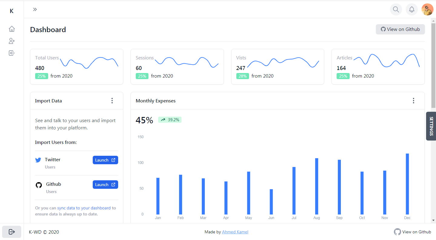 starter-dashboard-layout-vue Tailwind Templates