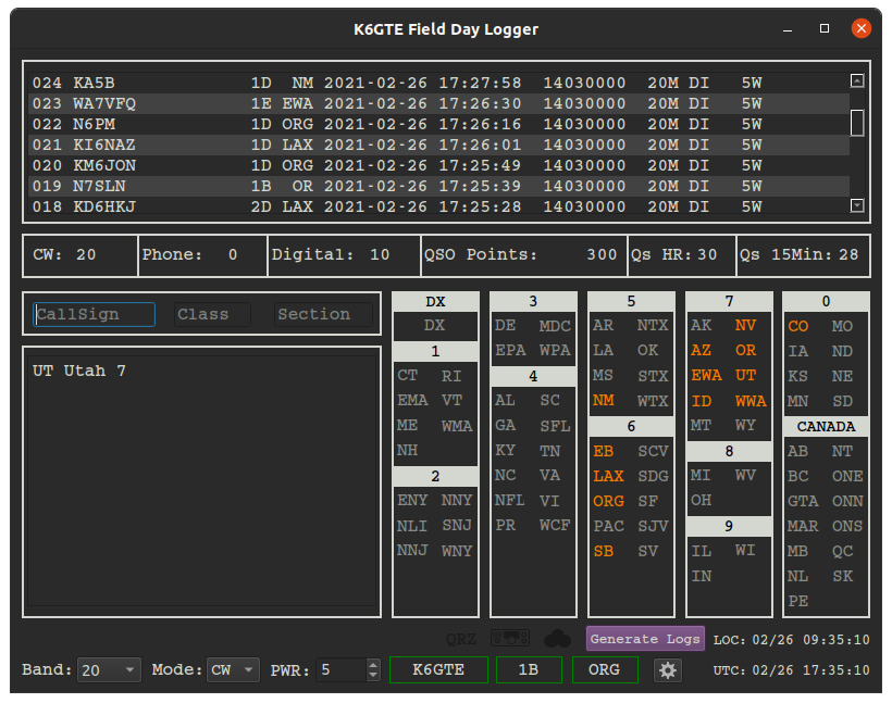 Amateur radio Codes - Amateur radio - BasicTables