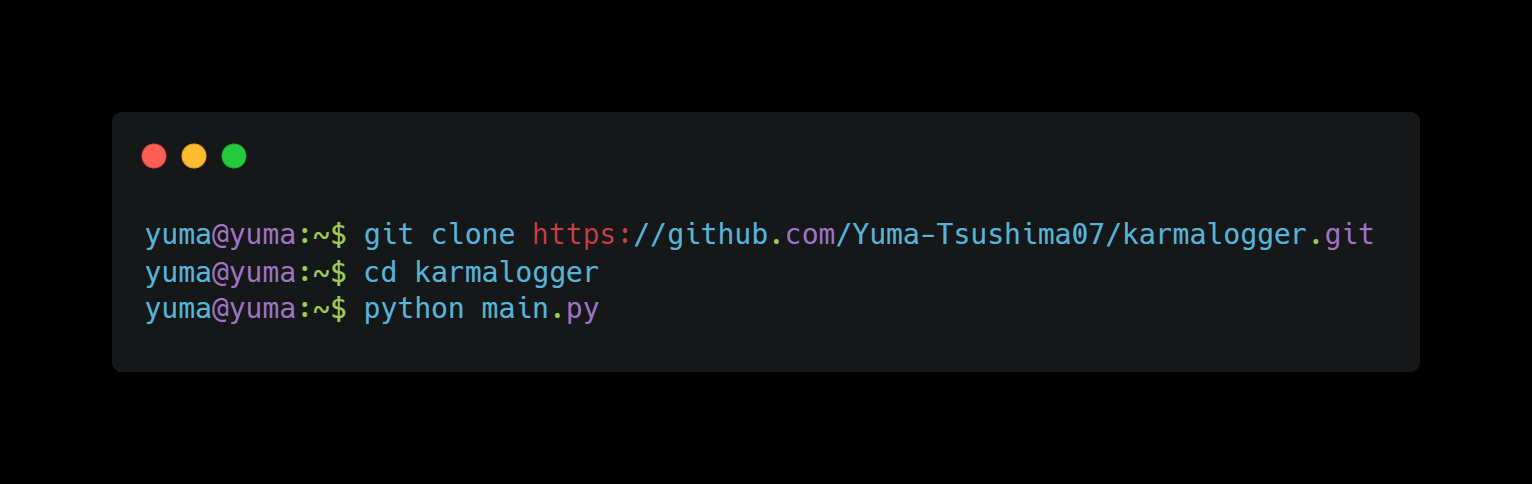 GitHub - Yuma-Tsushima07/karmalogger: A simple script to log your keys.