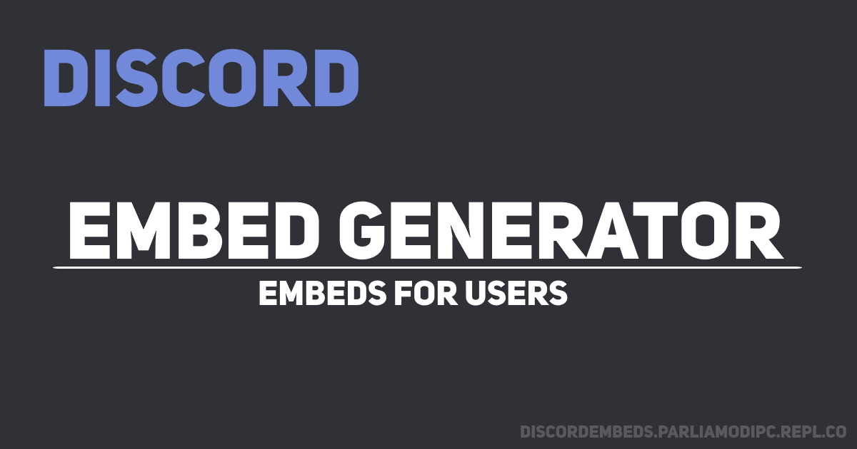 embed-generator/README.md at main · merlinfuchs/embed-generator · GitHub