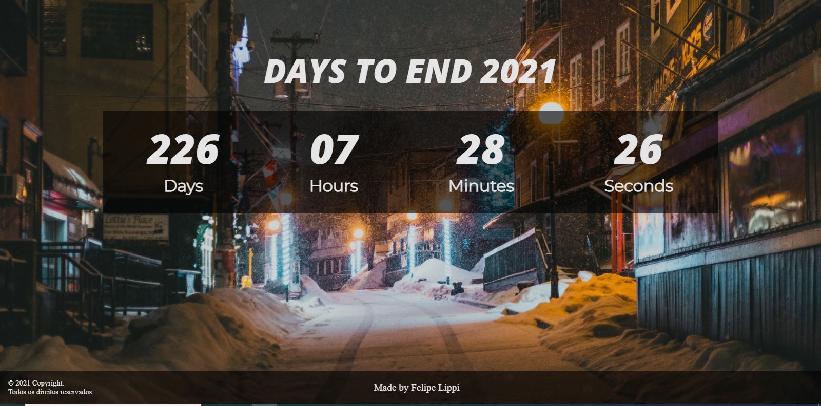 GitHub - Lippi99/countdown-2021: This application consists in count how