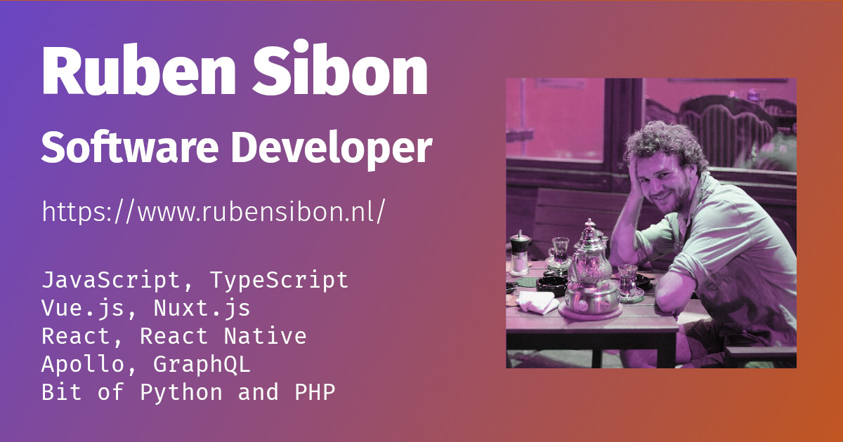 GitHub - RubenSibon/rubensibon.nl: Personal website