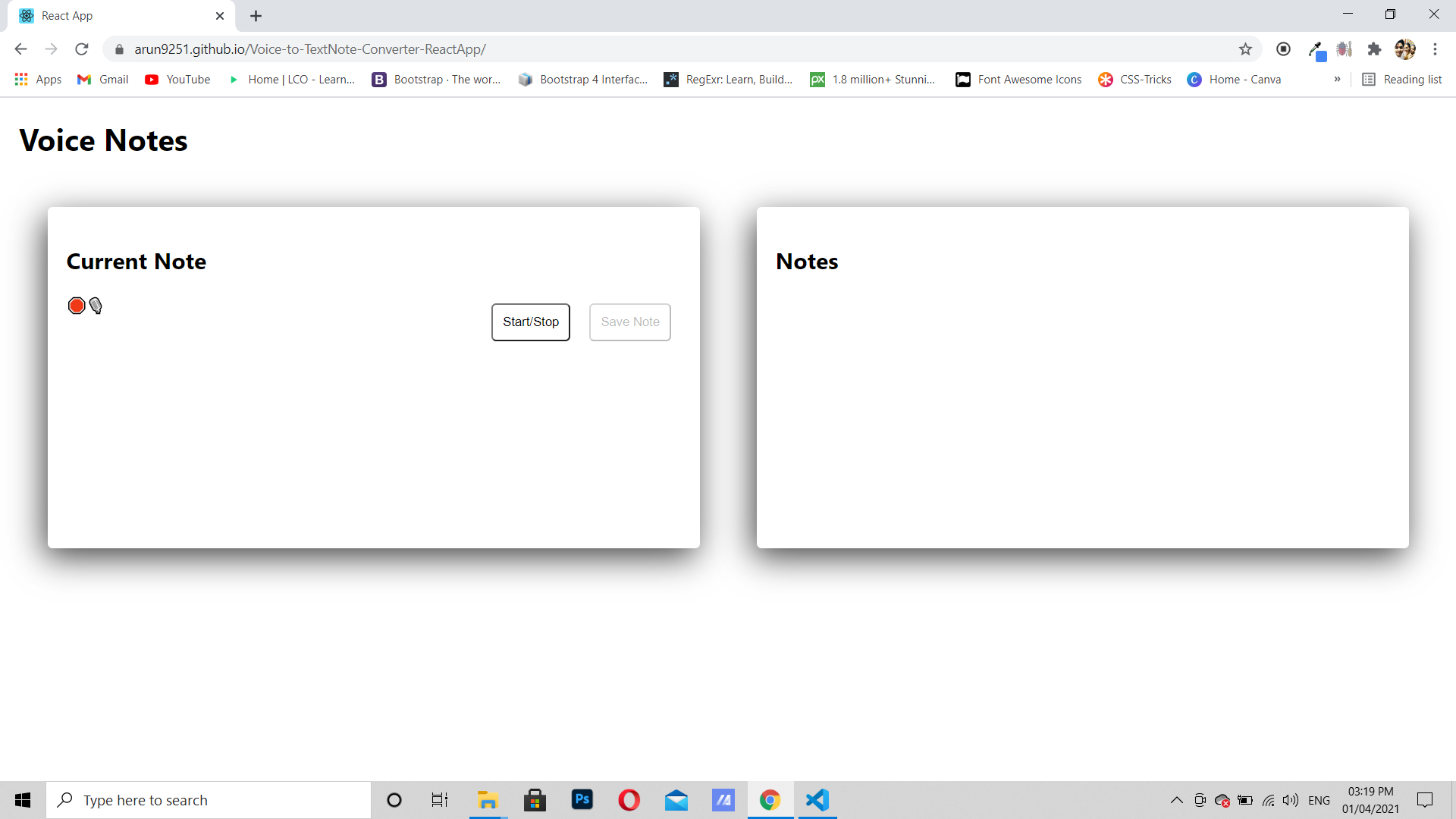GitHub - Arun9251/Voice-to-TextNote-Converter-ReactApp: this app ...