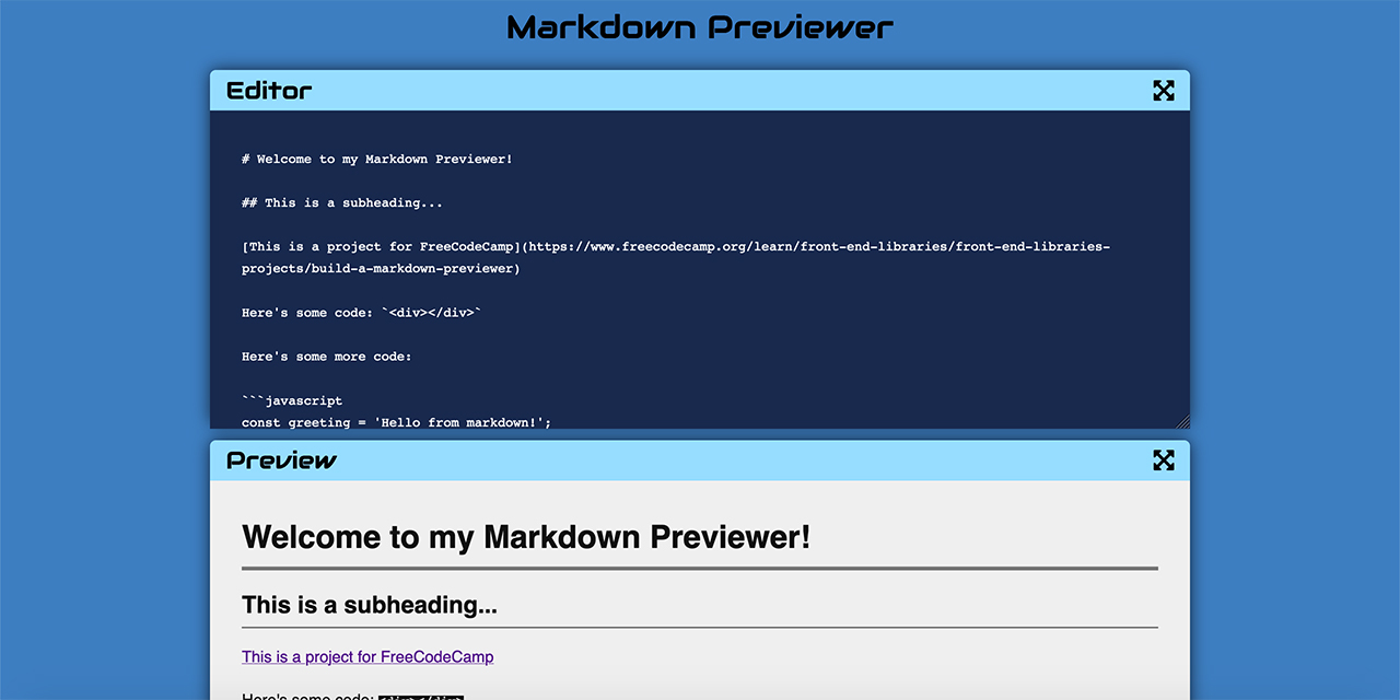 Markdown-Previewer