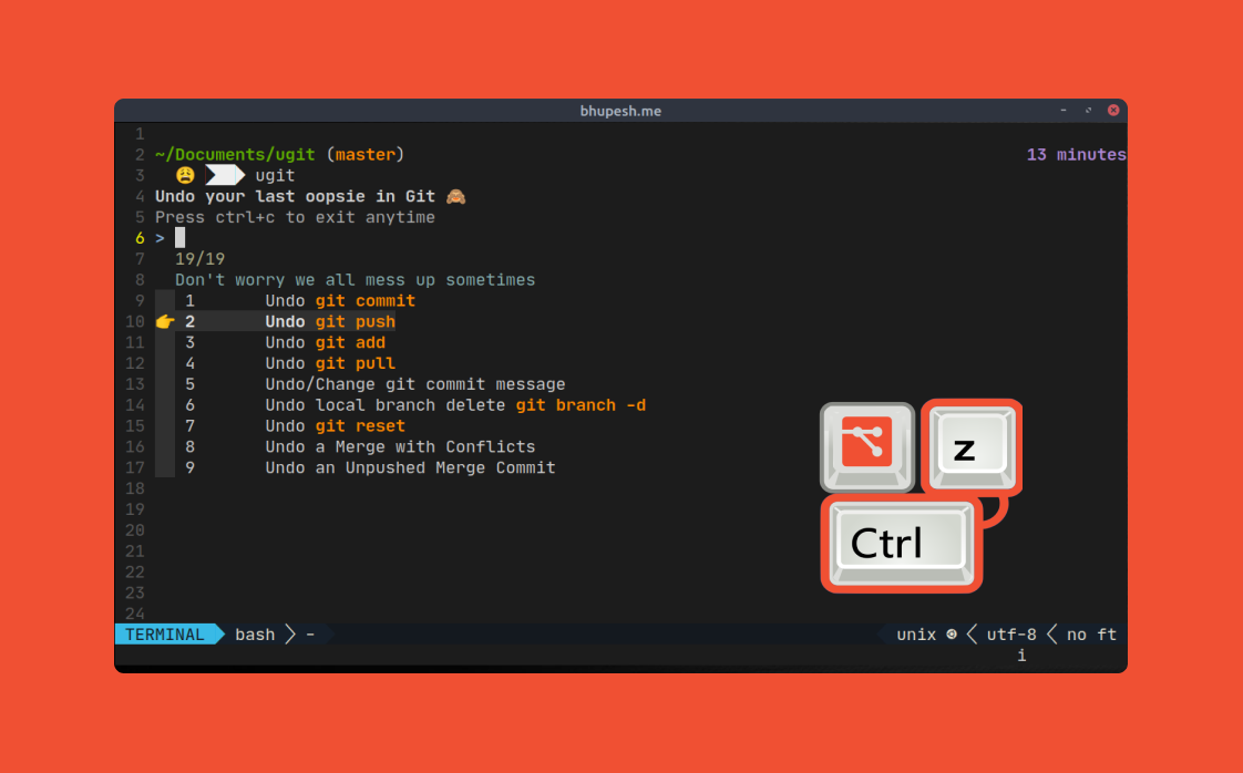 ugit cli demo screen