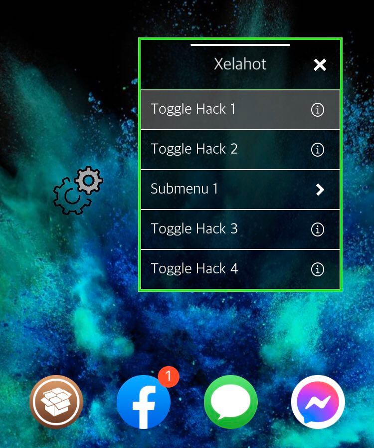 GitHub - xelahot/iOS-Mod-Menu-Base: This is a mod menu base for jailbroken  iOS. It injects into a process and creates a nice looking UI to customize  as you wish. It's using Theos.