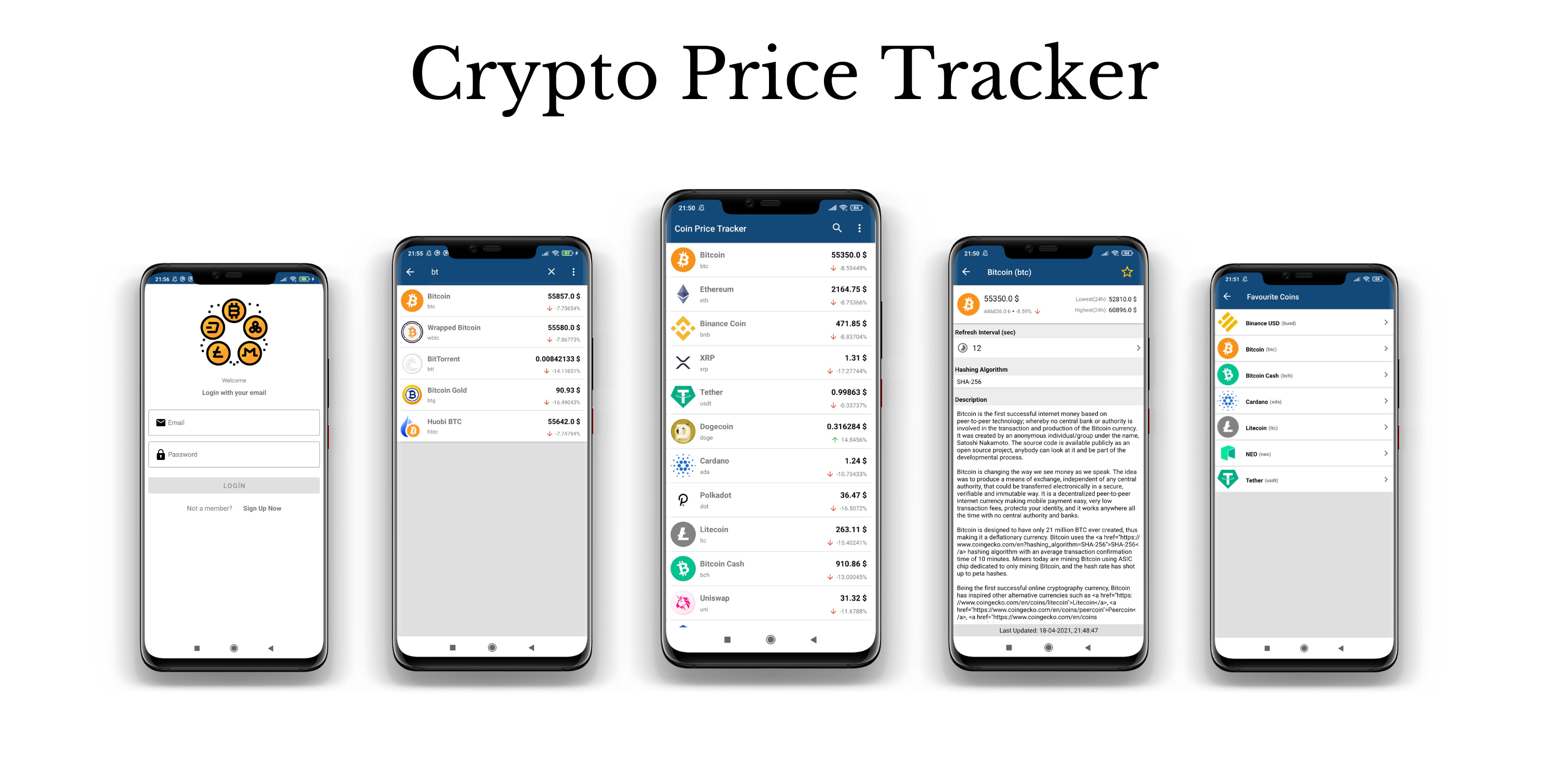 GitHub - mburakcakir/CryptoPriceTracker: A cryptocurrency app using ...