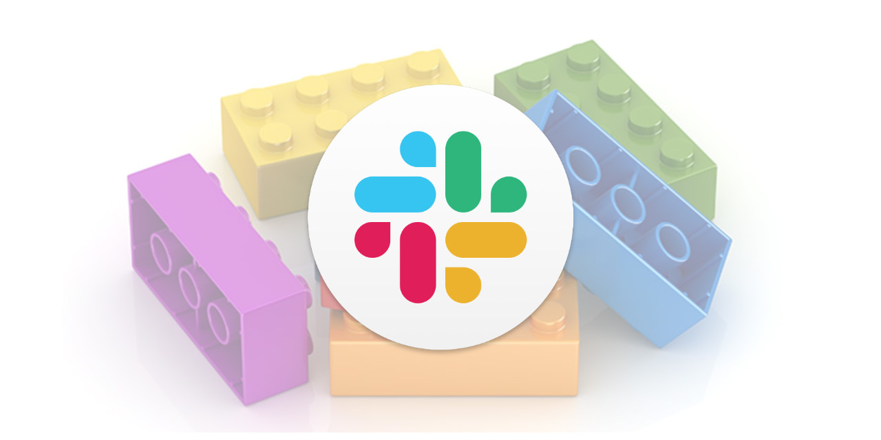 Slack logo placed on top of blocks